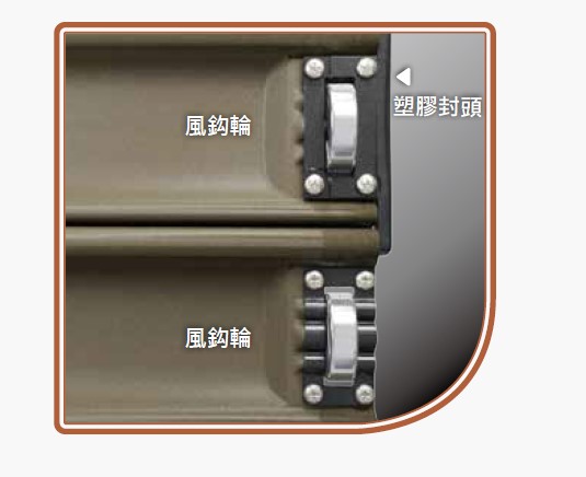 Sunbeam-with wind-hook wheel device can against strong wind