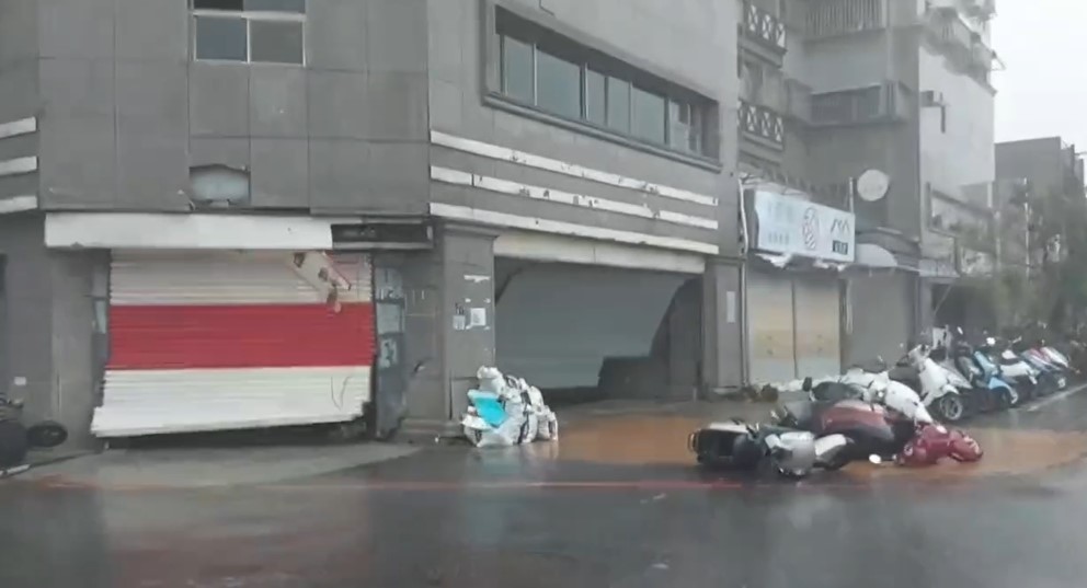 high speed door or roller shutter door damaged in typhoon